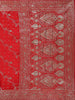 Red Floral Designed Bridal Banarasi Silk Saree