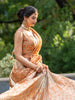 Light Orange Banarasi Silk Mirror Work Bridesmaids Lehenga