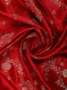 Red Floral Designed Bridal Banarasi Silk Saree