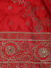 Red Floral Designed Bridal Banarasi Silk Saree