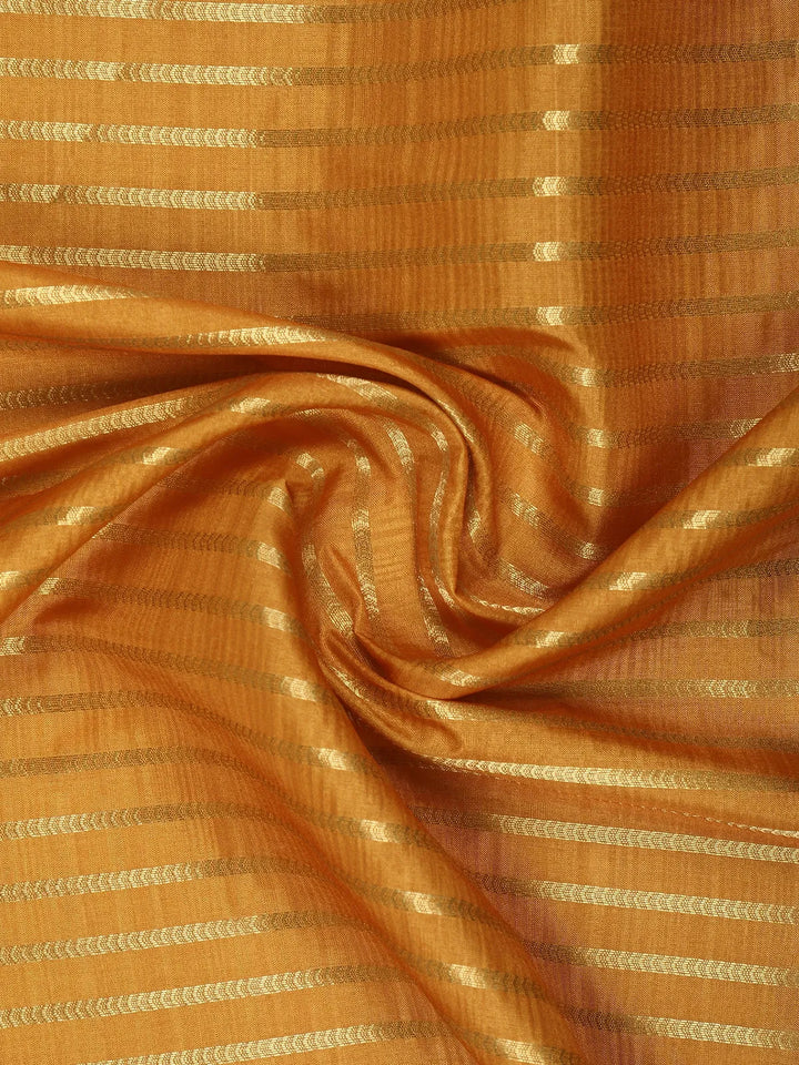 Mustard Yellow Floral Prints Designed Semi Tussar Silk Saree - Diadem