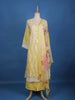 Yellow Floral Embroidery Cotton Salwar Suit - Diadem
