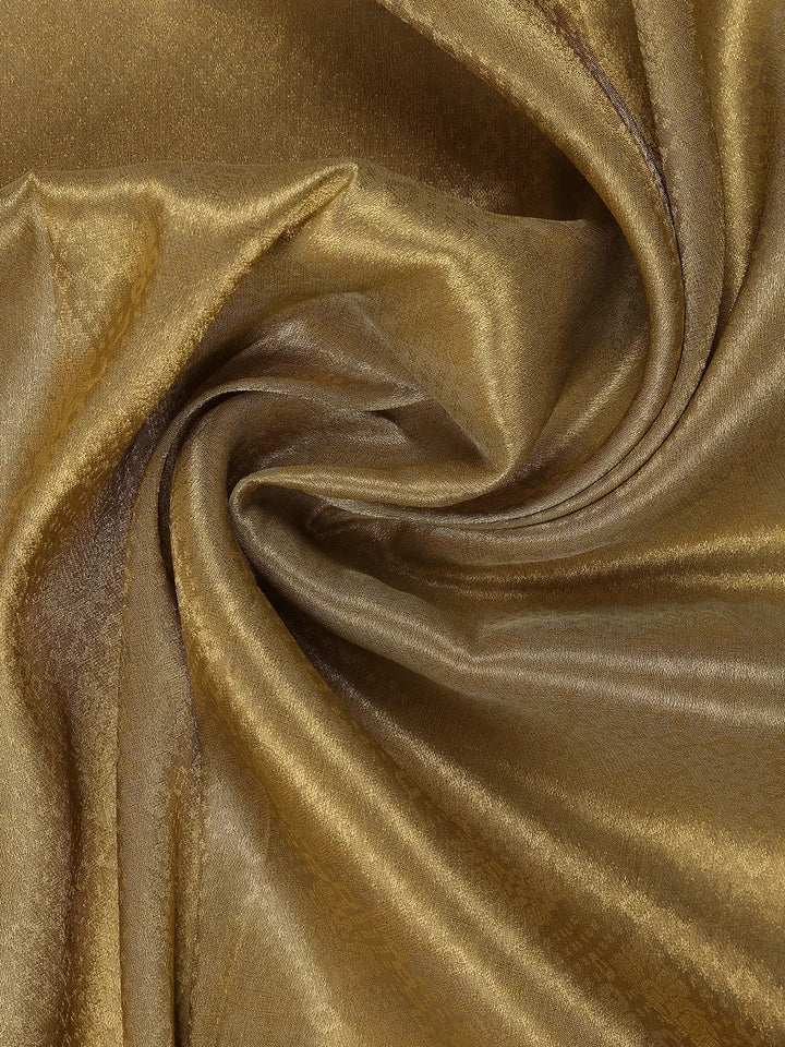 Gold Floral Designed Fancy Banarasi Silk Saree - Diadem
