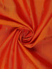 Bright Orange Floral Design Kanchipuram Silk Saree - Diadem