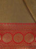 Gold Floral Designed Fancy Banarasi Silk Saree - Diadem