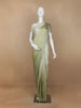 Light Green Solid Satin Fancy Saree with Designed Border