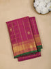 Magenta Checked Designs Pure Kanchipuram Silk Saree - Diadem