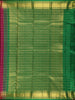 Magenta Checked Designs Pure Kanchipuram Silk Saree - Diadem
