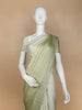 Light Green Solid Satin Fancy Saree with Designed Border