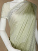 Light Green Solid Satin Fancy Saree with Designed Border