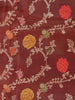 Brown Banarasi Saree with Floral Design on the Body with Zari Border - Diadem