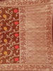 Brown Banarasi Saree with Floral Design on the Body with Zari Border - Diadem