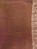 Dark Brown Banarasi Saree with Floral Design on the Body with Zari Border - Diadem
