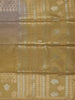 Olive Green Semi Tussar Silk Saree With Flower and Plant Design on the Body without Border - Diadem