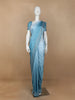 Blue Solid Satin Fancy Saree with Designed Border