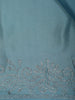 Blue Solid Satin Fancy Saree with Designed Border