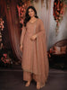 Onion Pink Stone Embellished Design Tissue Silk Straight Cut Salwar Suit with Dupatta