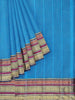 Blue Kanchi Cotton Saree with Thread Butta on the Body and Contrast Zari Border