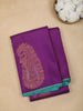 Purple Paisley Woven Pure Kanchipuram Silk Saree - Diadem