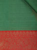 Green Semi Silk Paisley And Floral Prints Saree - Diadem