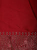 Red Solid Satin Fancy Saree with Designed Border
