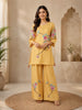 Yellow Floral Designed Cotton Salwar Suit