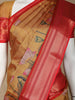 Mustard Orange Floral Designed Semi Tussar Silk Saree
