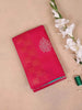 Red Pure Kanchipuram Bridal Silk Saree with Parrot and Floral Motif on the Body and without Border