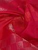 Red Pure Kanchipuram Bridal Silk Saree with Parrot and Floral Motif on the Body and without Border