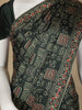 Black Abstract Designed Crepe Silk Saree