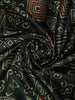Black Abstract Designed Crepe Silk Saree