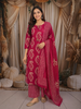 Queen Pink Paisley Printed Design Cotton Salwar Suit with Dupatta