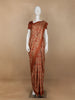 Pale Orange Abstract Designed Crepe Silk Saree
