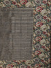 Grey Semi Tussar Silk Floral and Stripes Printed Saree - Diadem