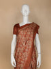 Pale Orange Abstract Designed Crepe Silk Saree