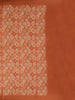 Pale Orange Abstract Designed Crepe Silk Saree