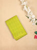 Green Pure Kanchipuram Bridal Silk Saree with Diamond Motifs on the Body and  without Border