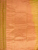 Green Pure Kanchipuram Bridal Silk Saree with Diamond Motifs on the Body and  without Border