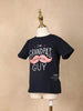Navy Blue Cotton Half Sleeve T-Shirt for Boys - Diadem