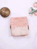 Light Peach Semi Tussar Silk Saree with Dot Design on the Body with Designed Border