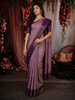 Light Lavender Butta Zari Woven Design Pure Kanchipuram Silk Saree with Contrast Zari Border