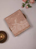 Light Peach Semi Tussar Silk Saree with Dot Design on the Body with Designed Border