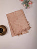 Light Peach Semi Tussar Silk Saree with Dot Design on the Body with Designed Border