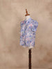 Multicolor Gradient Top with Big Notch Collar Overlap - Diadem