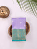 Lavender Pure Kanchipuram Bridal Silk Saree with Peacock Motif on the body and Contrast Zari Border