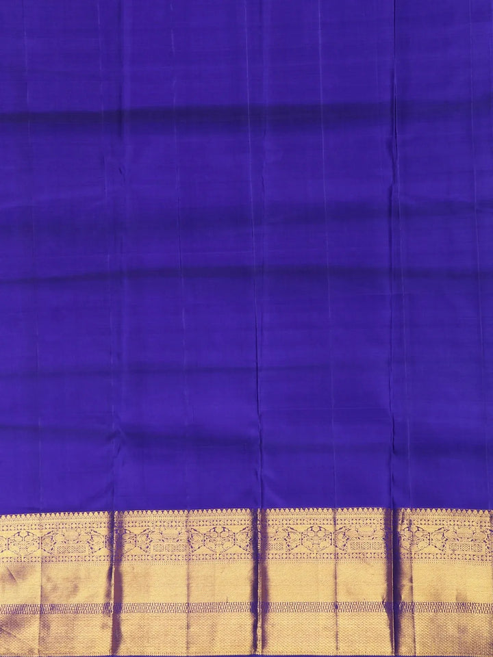 Purple Stripes Woven Pure Kanchipuram Silk Saree - Diadem