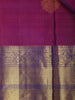 Purple Stripes Woven Pure Kanchipuram Silk Saree - Diadem