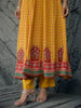 Yellow Floral Printed Synthetic Salwar Suit - Diadem