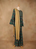 Dark Green Georgette Sharara Suit with Floral Prints, Paired with Dupatta - Diadem