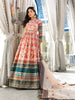 Ivory Crepe Anarkali Salwar Suit for Women with Floral Prints Paired with Dupatta and Waist Belt - Diadem